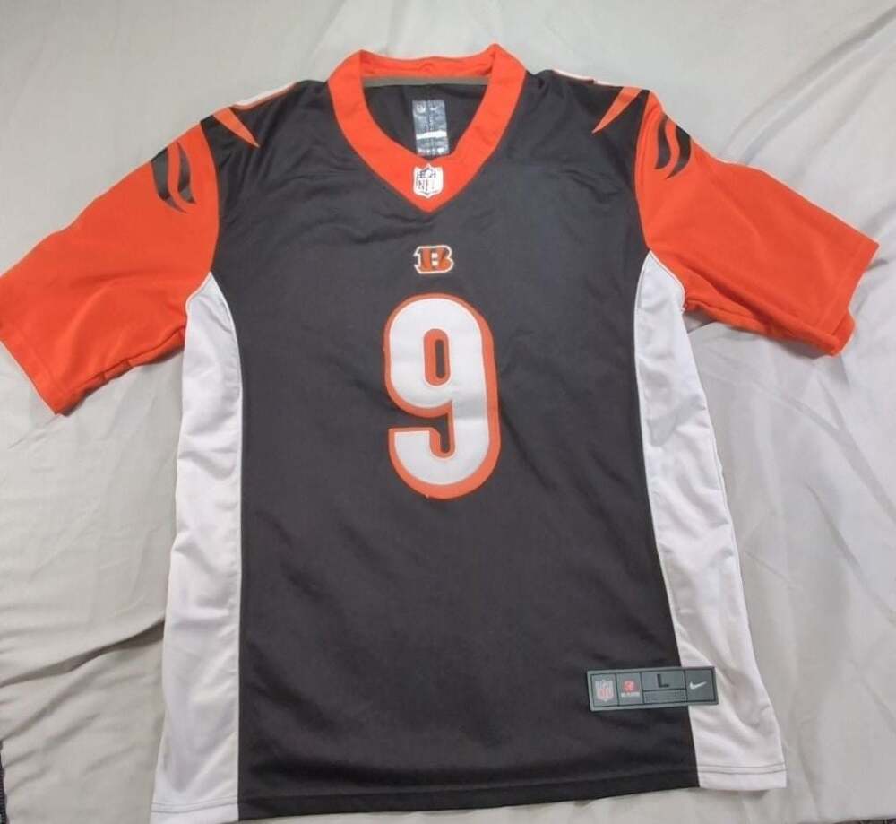 Nike Cincinnati Bengals Joe Burrow #9 Black Game Jersey Men's Size Large